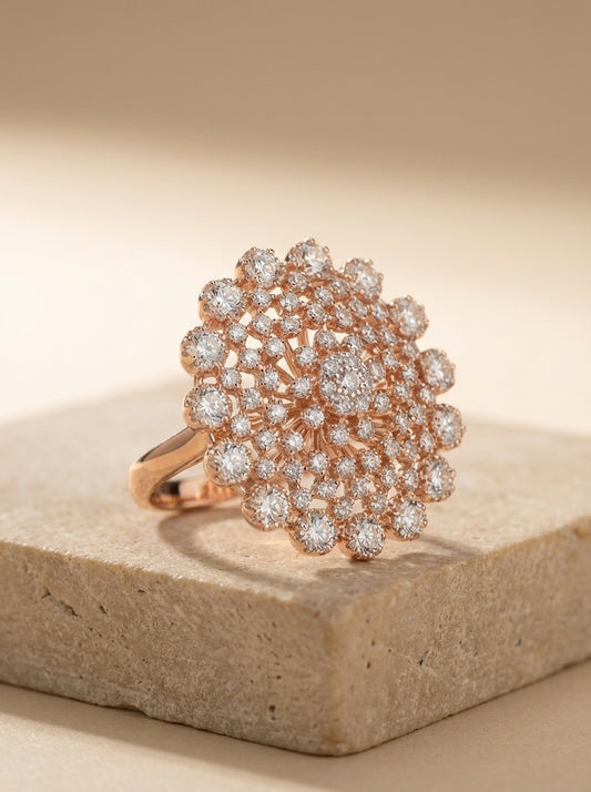 Shimmer shine silver ring for women