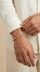 Silver Moti Rudraksha Bracelet