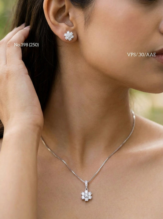 Starshine silver pendant set for women