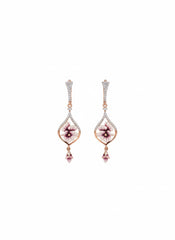 Floral melody silver earrings