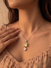Vedanshi silver pendant set for women