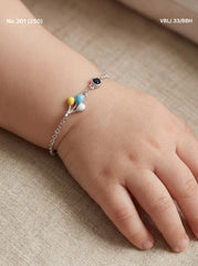 Tiny multiple pearl silver kids bracelet