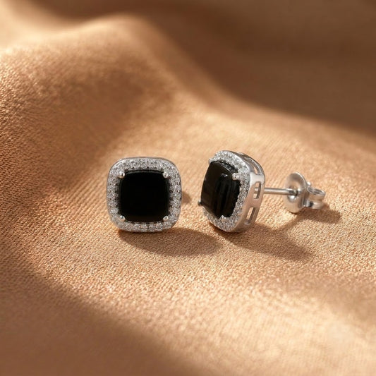 Black valor men’s silver studs