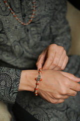 Silver Shiv Trishul Rudraksha Bracelet