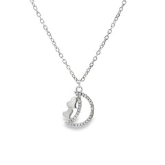 Moonbeam grace silver chain pendant