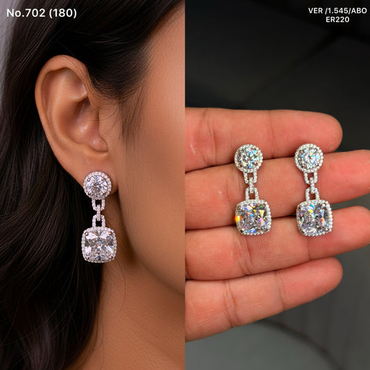 Aaradhya silver earrings