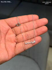 Universal charm silver chain pendant