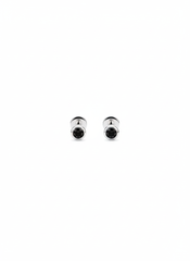 Black pixel silver studs
