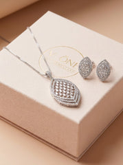 Ayushi silver pendant set for women
