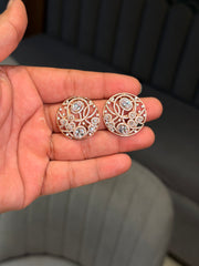 Celestine circle sliver earrings