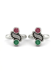 Noorika oxidised silver  toerings for women