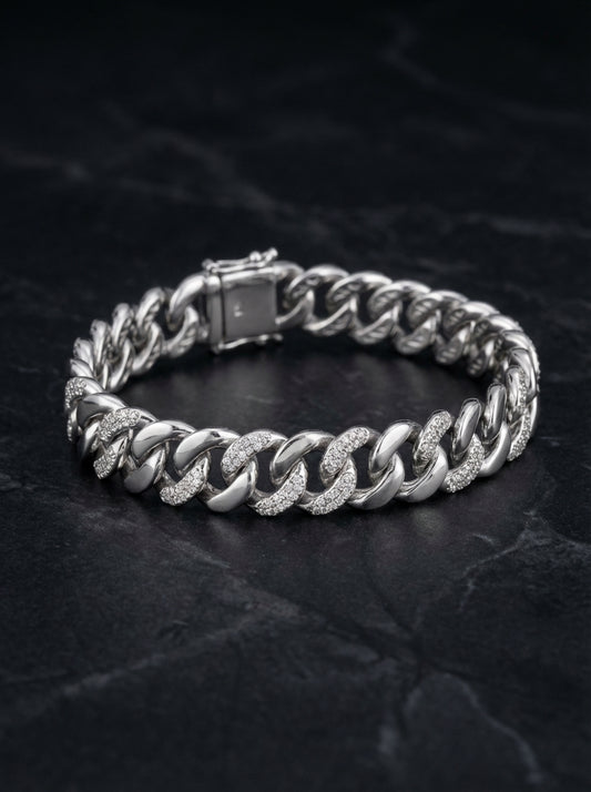 Prime link silver bracelet for men