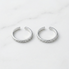 Aabha silver toerings for women