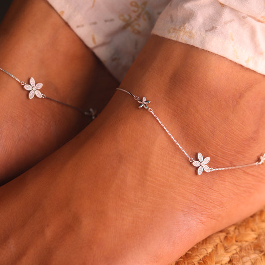 Florina Silver Payal for Women