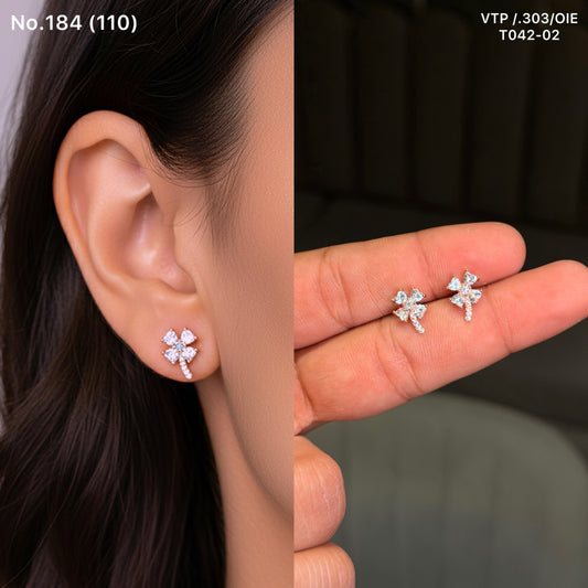 Elara bloom silver stud