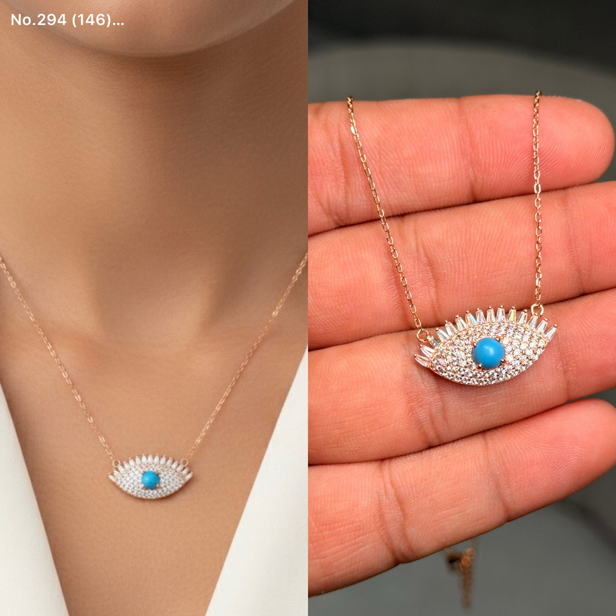 Oculis silver chain pendant