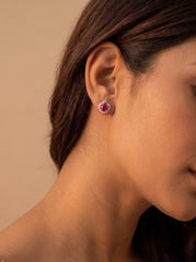 Dream blush silver pendant set for women