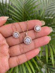 Shyna silver pendant set for women