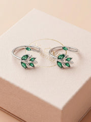 Evergreen vine silver toerings for women