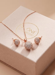 Glowvera silver pendant set for women