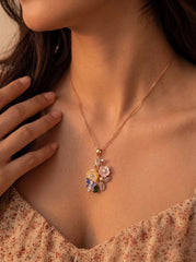 Ivory glow silver pendant set for women