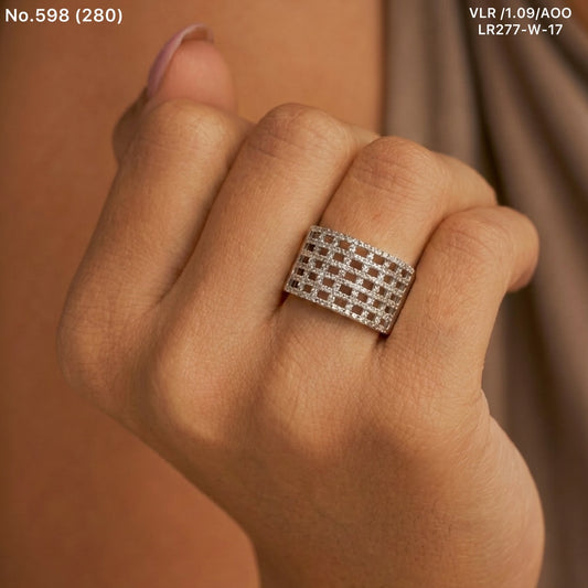 Spark twist silver ring for women