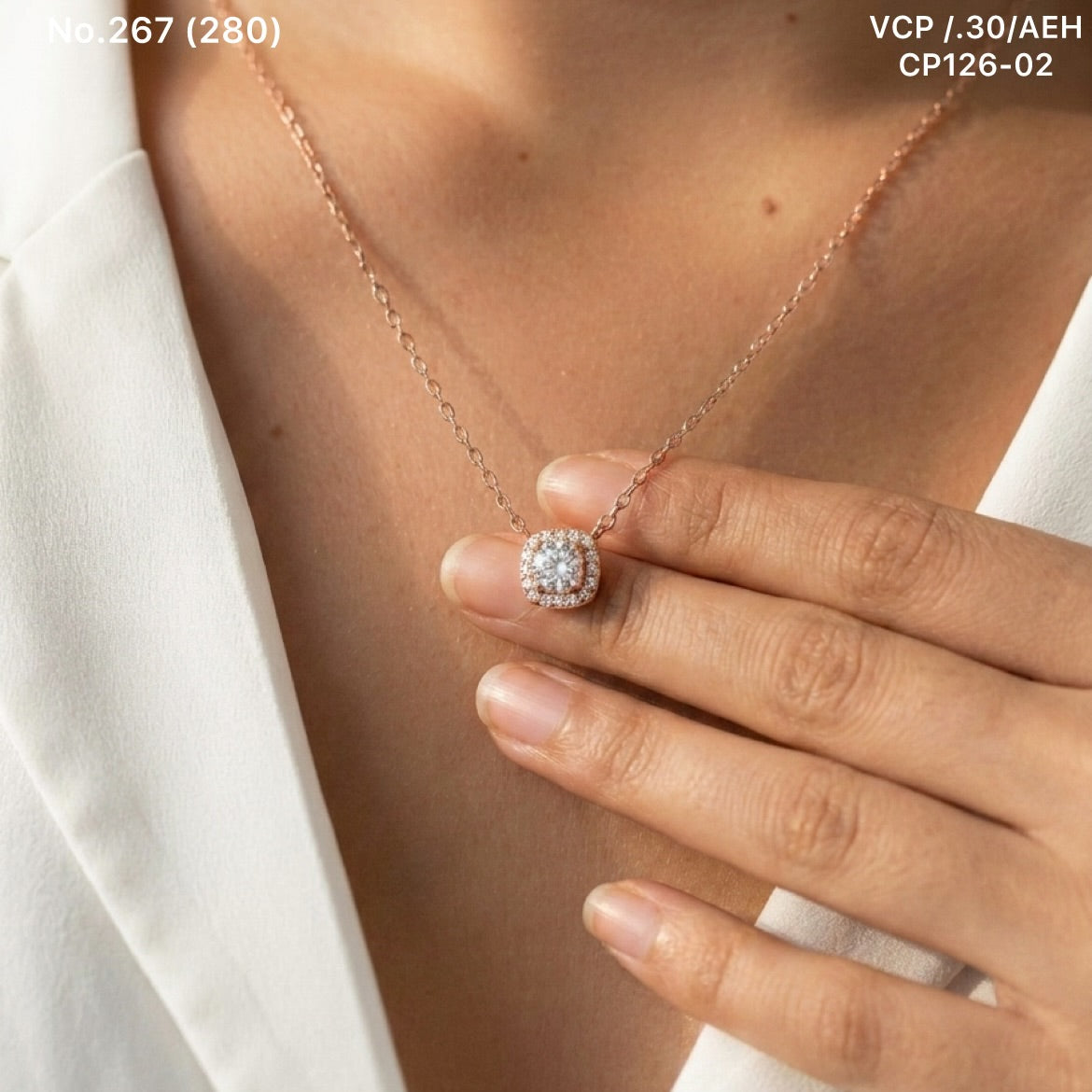 Aurora solitaire silver chain pendant for women