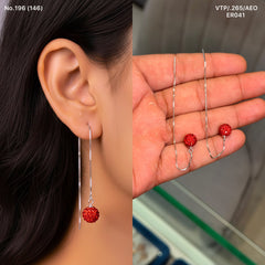Ruby dusk silver earrings