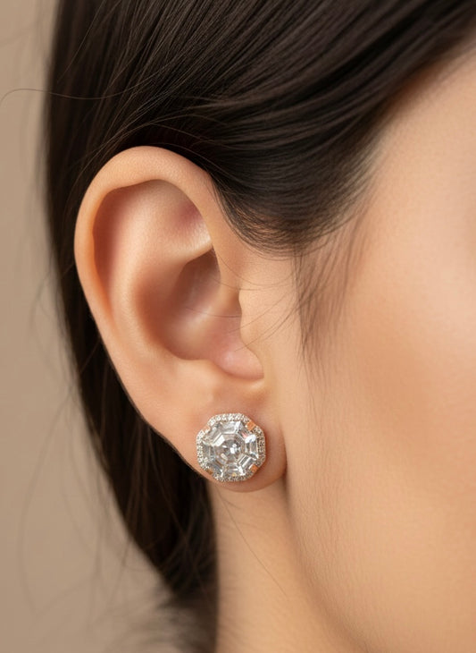 Royal diamond silver stud