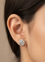 Royal diamond silver stud