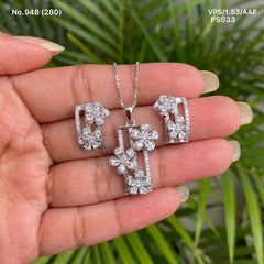 Veda silver pendant set for women