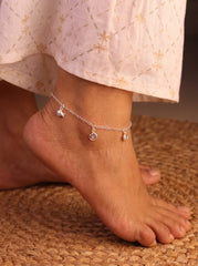Fairydrop silver Payal for women