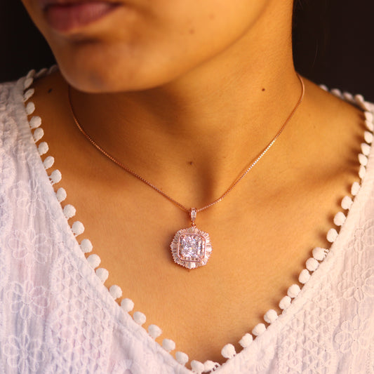 Verona Women's Rose Gold Pendant Set