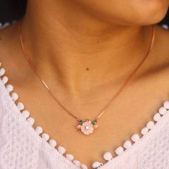 Enchanted Rose MOP with Dazzle Pendant Set