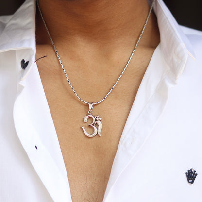 Classic Om Symbol Silver Pendant