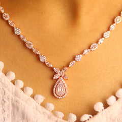 Silver & Rose Gold Harmony Necklace for Women