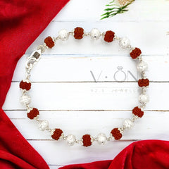 Silver Rudraksha Bracelet by V One Jewellery