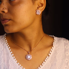 Verona Women's Rose Gold Pendant Set