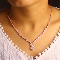 Silver & Rose Gold Harmony Necklace for Women