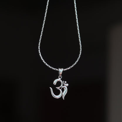 Classic Om Symbol Silver Pendant