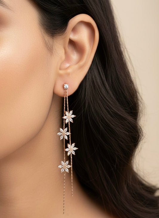 Bloomline silver earrings
