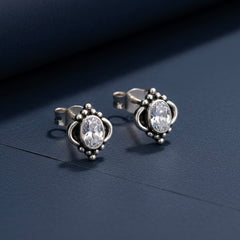 Celestial violet silver stud