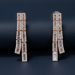 Navya emerald silver earrings