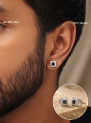 Black Ace silver men’s studs