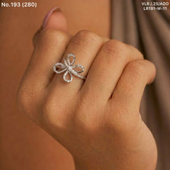 Butterfly radiance silver ring for women