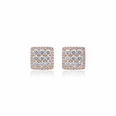 Radiant solitaire silver stud