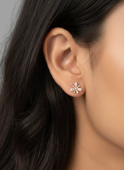 Sweet blush silver studs