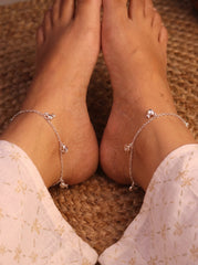 Fairydrop silver Payal for women