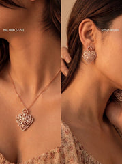 Starry elegance silver pendant set for women