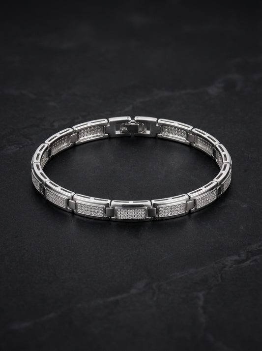 Hexa men’s silver bracelet